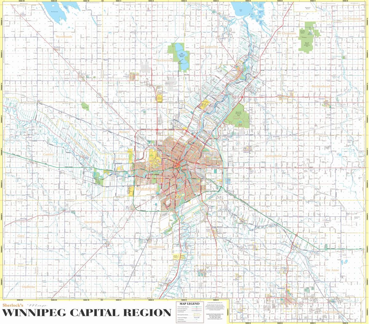 Winnipeg Capital Region Wall Map