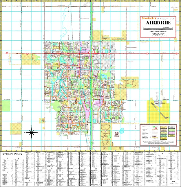 Airdrie Wall Map
