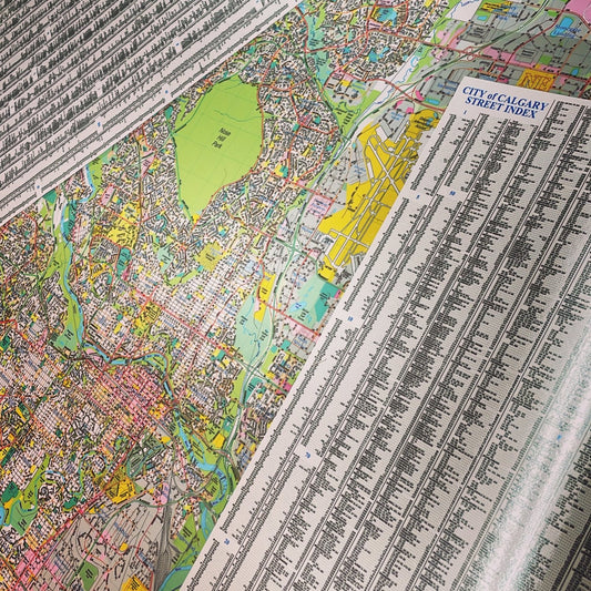 Calgary Colour Wall Map